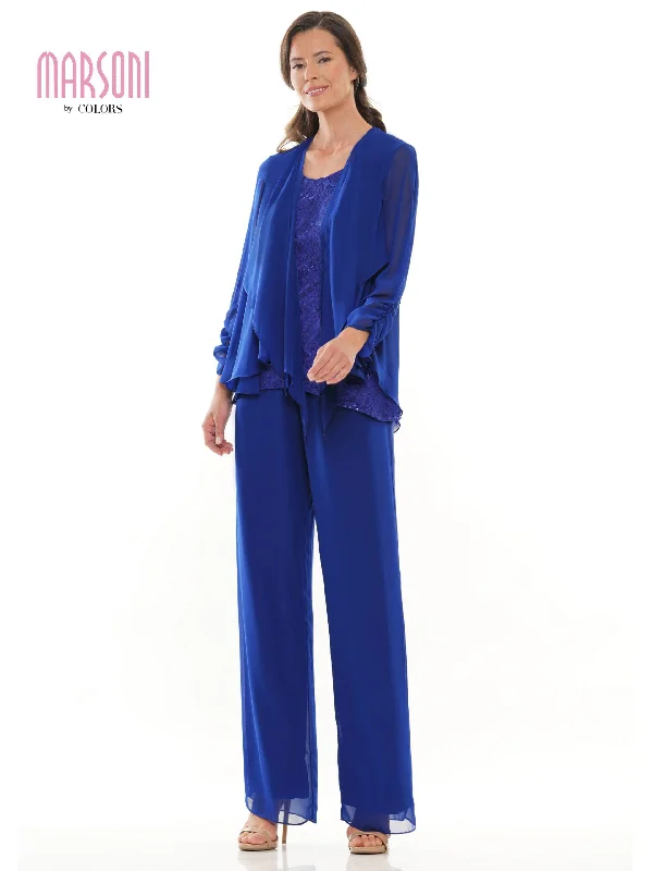 Wedding dresses with a corseted bodice for a cinched waist​ Marsoni Formal Mother of the Bride Pant Suit 303