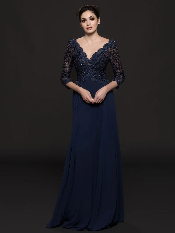Off - the - shoulder wedding dresses with ruffled sleeves​ Marsoni Long Mother of the Bride Lace Dress 225 Sale
