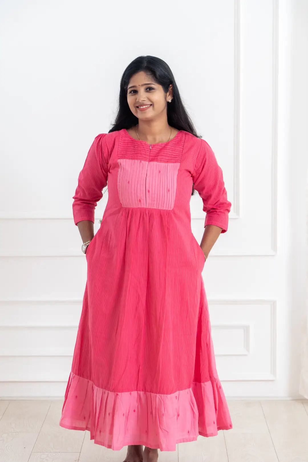 Maternity dress for a coastal vacation Layered Petals Feeding Dress