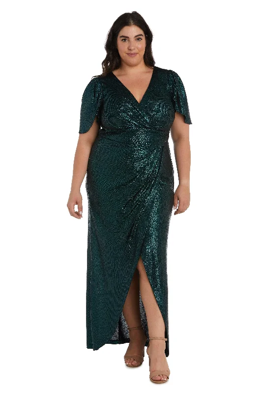 Princess - style wedding dresses with a full skirt​ Nightway Long Formal Plus Size Evening Dress 21977W