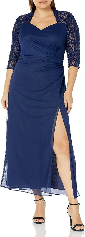 Ball gown style wedding dresses with sweetheart neckline​ Alex Evenings AE84122363 Plus Size Long Formal Dress