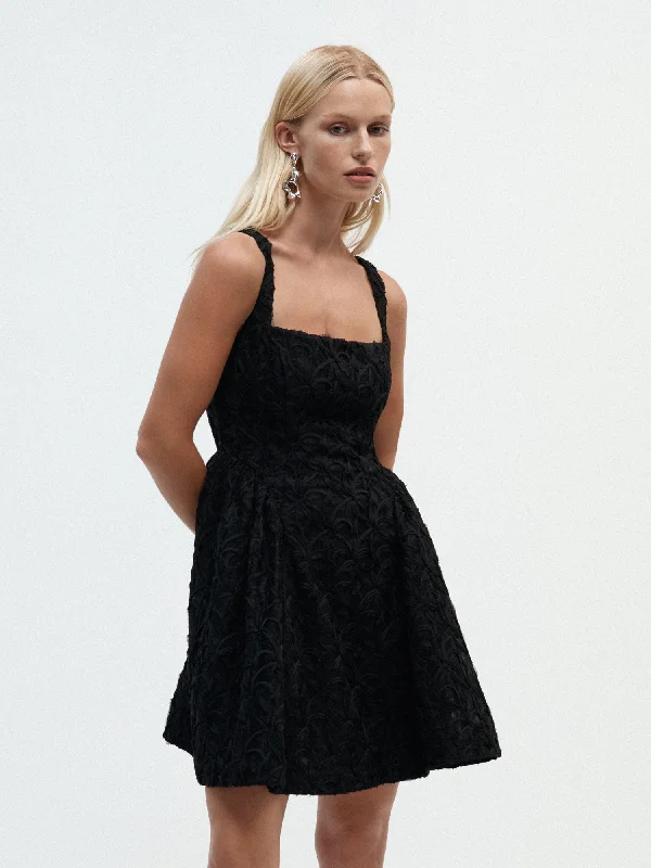 Denim mini dresses with distressed details ZELDA MINI DRESS
