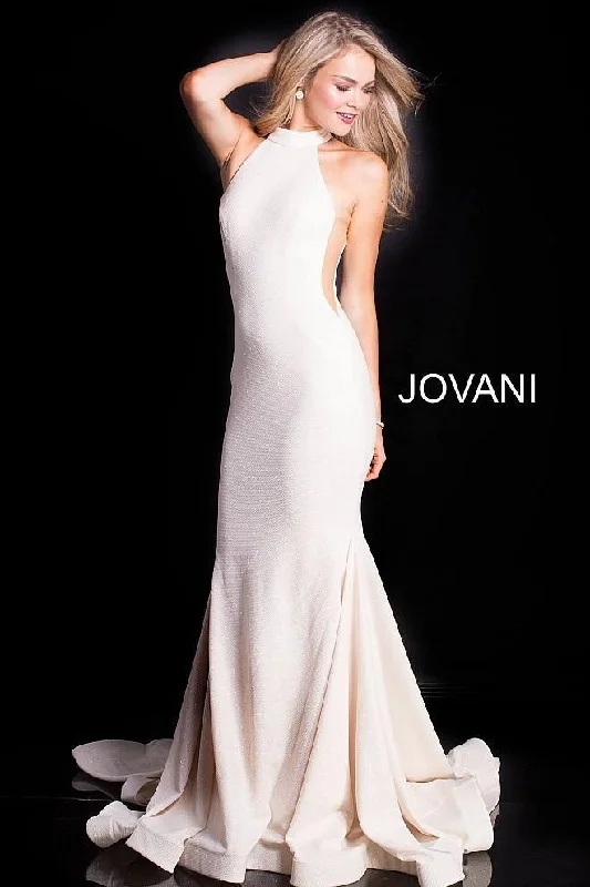 Silk wedding dresses with a smooth and luxurious feel​ Jovani 55185 Long Bridal Dress