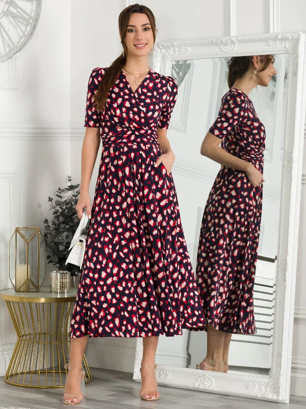 Midi dresses with denim fabric for a casual yet stylish day out Coleen Jersey Maxi Dress, Animal Multi