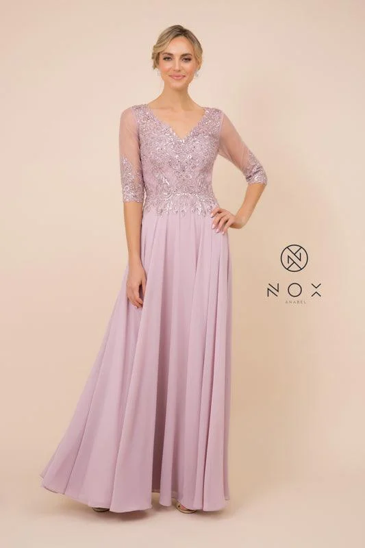 Empire - line wedding dresses with a ruffled skirt​ Prom Long Dress Evening Long Sleeve Gown Sale