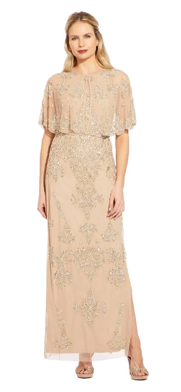 Wedding dresses with a mermaid - style skirt and a ball gown overlay​ Adrianna Papell AP1E205101 Long Formal Mother of the Bride Dress