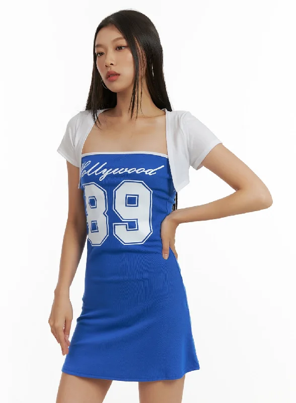 Mini dresses with pocket details for added functionality Sporty Mini Tube Dress Set CU414