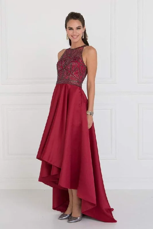 Mermaid silhouette wedding dresses with lace appliques​ Homecoming High Low Prom Dress
