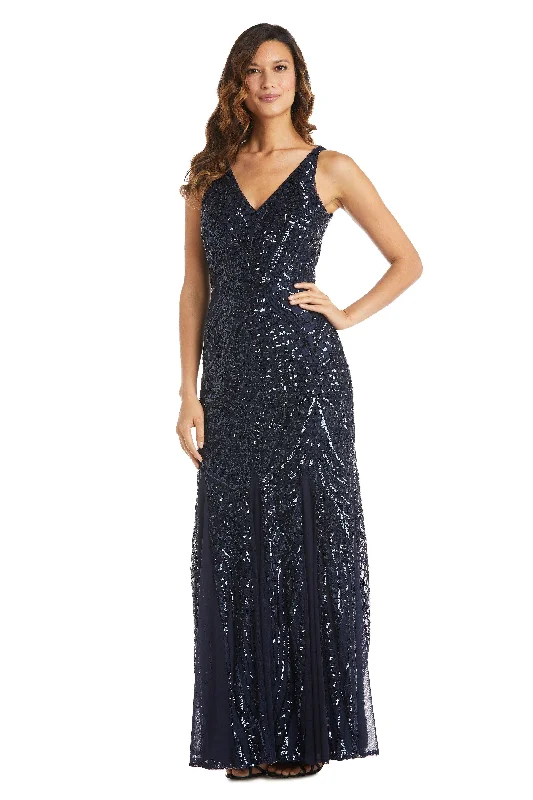 Wedding dresses with a built - in petticoat for added volume​ Nightway Long Formal Sequins Dress 21685