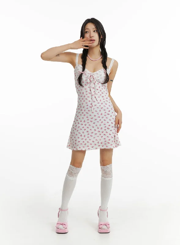 Mini dresses with halter necks for a stylish choice Sweetheart Floral Ribbon Mini Dress IM404 Mini dresses with halter necks for a stylish choice Sweetheart Floral Ribbon Mini Dress IM404