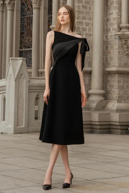 Plaid midi dresses for a fall - themed family gathering Sedum A-line Diagonal Neck Velvet Midi Dress Plaid midi dresses for a fall - themed family gathering Sedum A-line Diagonal Neck Velvet Midi Dress