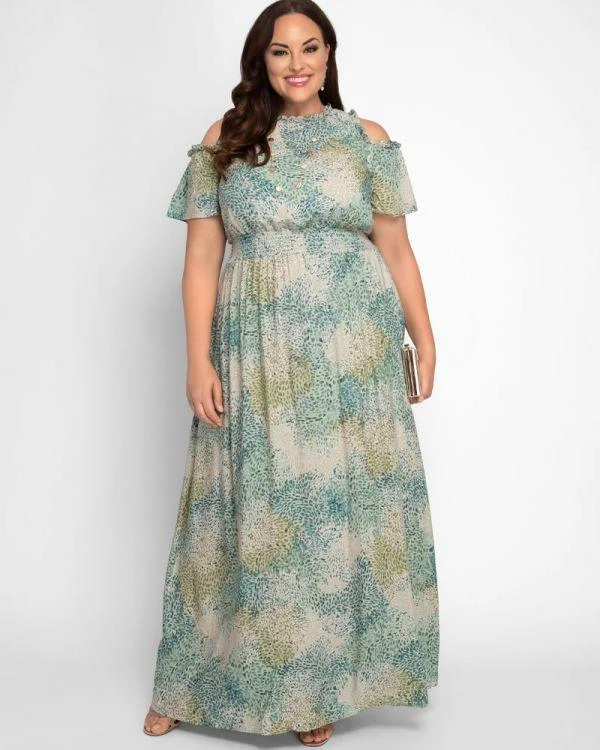 Maternity dress for hospital visits during pregnancy Kiyonna Plus Size Long Dress