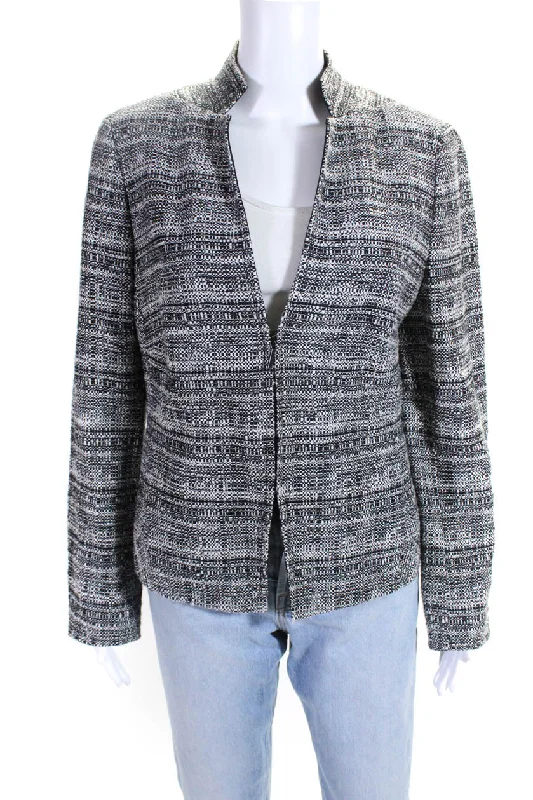 Women's faux fur coats in bright colors for a bold fashion statementAkris Punto Womens Cotton Notched Collar Full Zip Jacket Black White Women's faux fur coats in bright colors for a bold fashion statementAkris Punto Womens Cotton Notched Collar Full Zip Jacket Black White