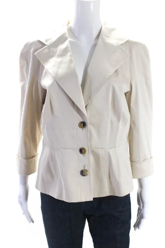 Checkered women's wool coats in a classic pattern for a timeless styleEscada Womens Button Down Belted Jacket Beige Cotton Checkered women's wool coats in a classic pattern for a timeless styleEscada Womens Button Down Belted Jacket Beige Cotton