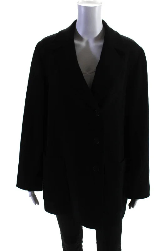 Belted women's cashmere coats in soft pastels for a luxurious feelGiorgio Armani Le Collezioni Womens Wool Blend Button Up Coat Black Belted women's cashmere coats in soft pastels for a luxurious feelGiorgio Armani Le Collezioni Womens Wool Blend Button Up Coat Black