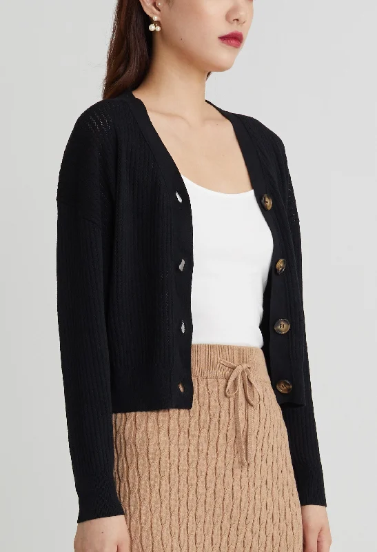 floral print women cardigan for a feminine touchClassic Button Down Cardigan