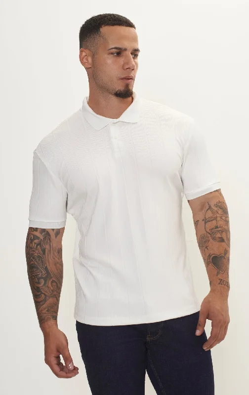 cashmere blend women cardigan for a luxurious feelFine Ribbed Polo Shirt - Off White