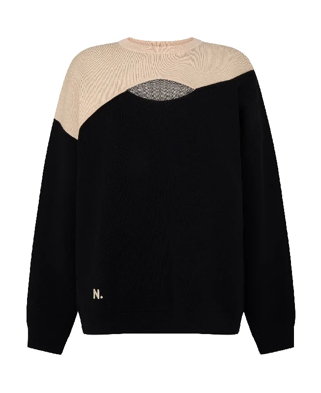 Cropped Women's Angora Blend Sweaters for a Trendy LookBALANCED CREW NECK