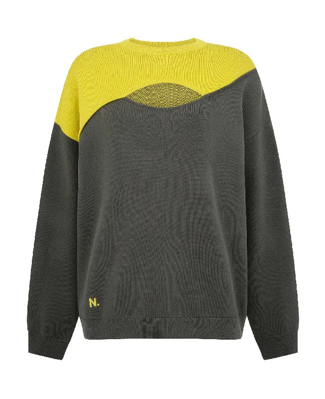 V - Neck Women's Ribbed Wool Sweaters for FallBALANCED CREW NECK