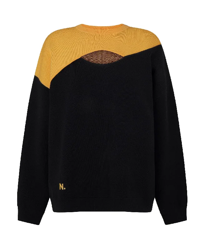 V - Neck Women's Ribbed Wool Sweaters for FallBALANCED CREW NECK