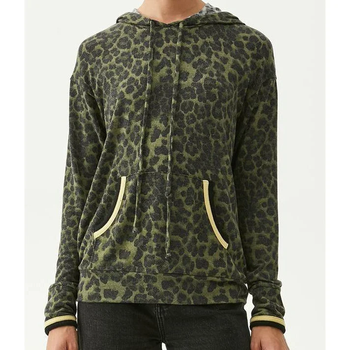 High - Low Hem Women's Cashmere - Blended SweatersCody Leopard Hoodie