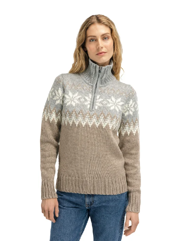 Short Sleeve Women's Cotton Blend Sweaters in Pastel ColorsDale of Norway - Myking Women's Sweater - Mountainstone
