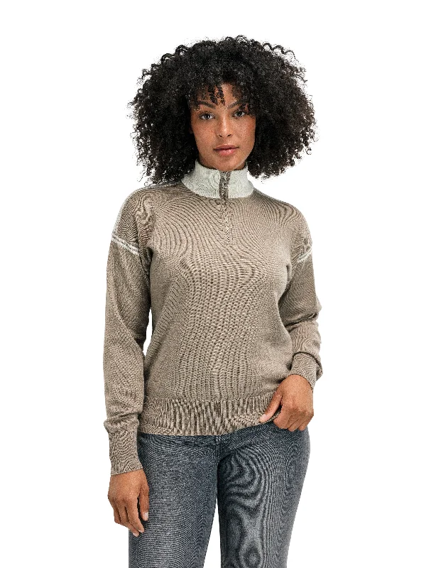 Plus Size Women's Side - Slit Sweaters in Bold SolidsDale of Norway - Sandvik Feminine Sweater - Brown