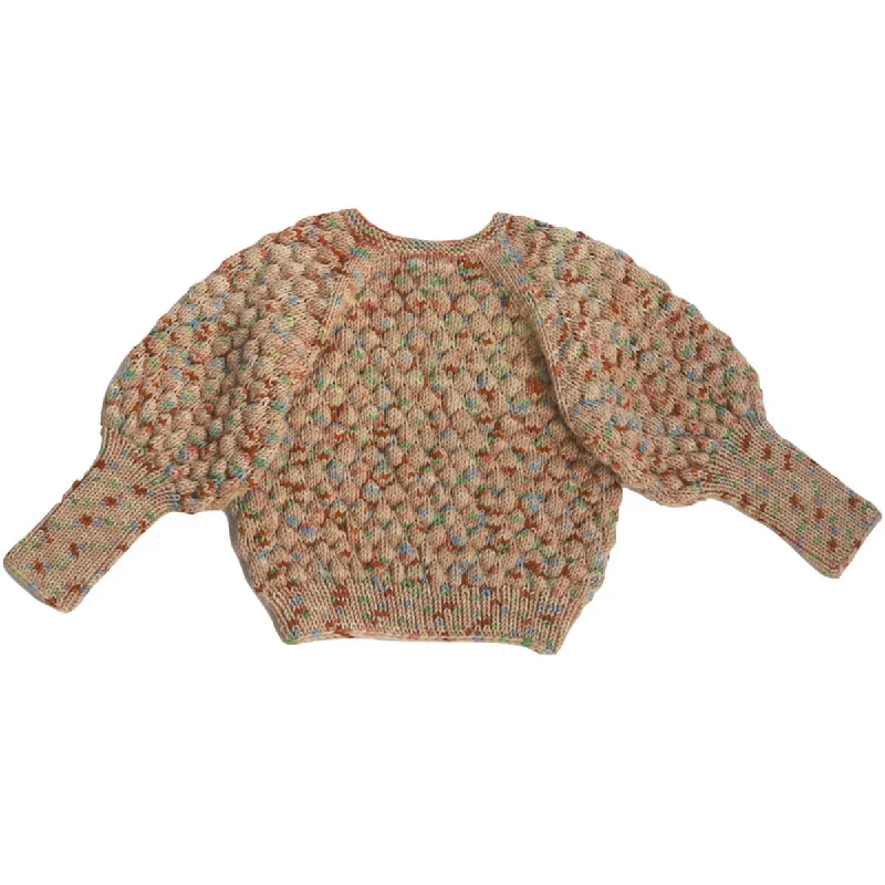 Plus Size Women's Belted Cable Knit SweatersElissa Sweater in Cotton Candy by Kalinka
