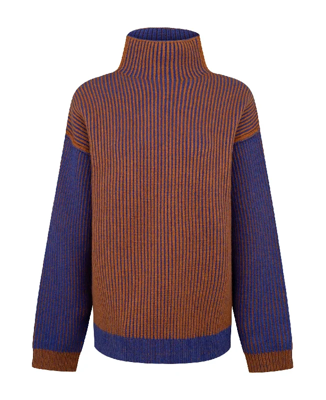 Boat Neck Women's Merino Wool Sweaters in Neutral ShadesHINTERLAND HI NECK SWEATER