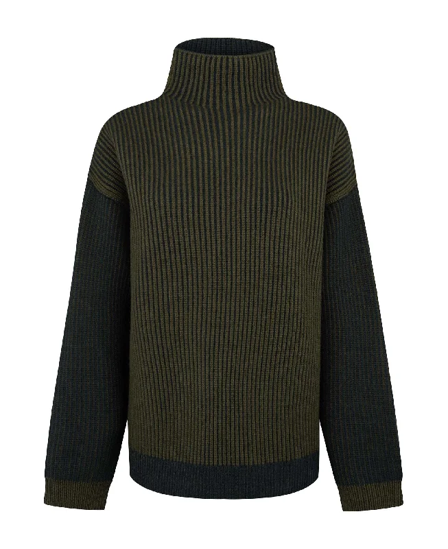 Open - Front Women's Cardigan - Style Mohair SweatersHINTERLAND HI NECK SWEATER