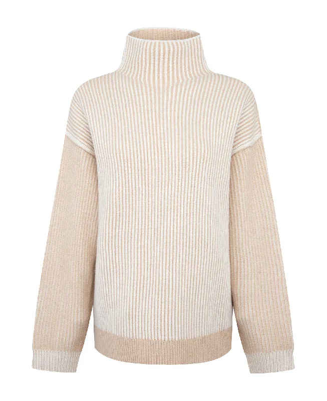Button - Down Women's Shetland Wool Sweaters in Traditional PatternsHINTERLAND HI NECK SWEATER