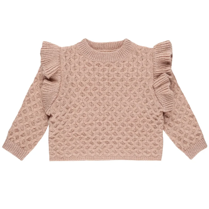 Hooded Women's Fleece - Lined Sweaters for WinterLa Reina Sweater in Rose by Rylee & Cru