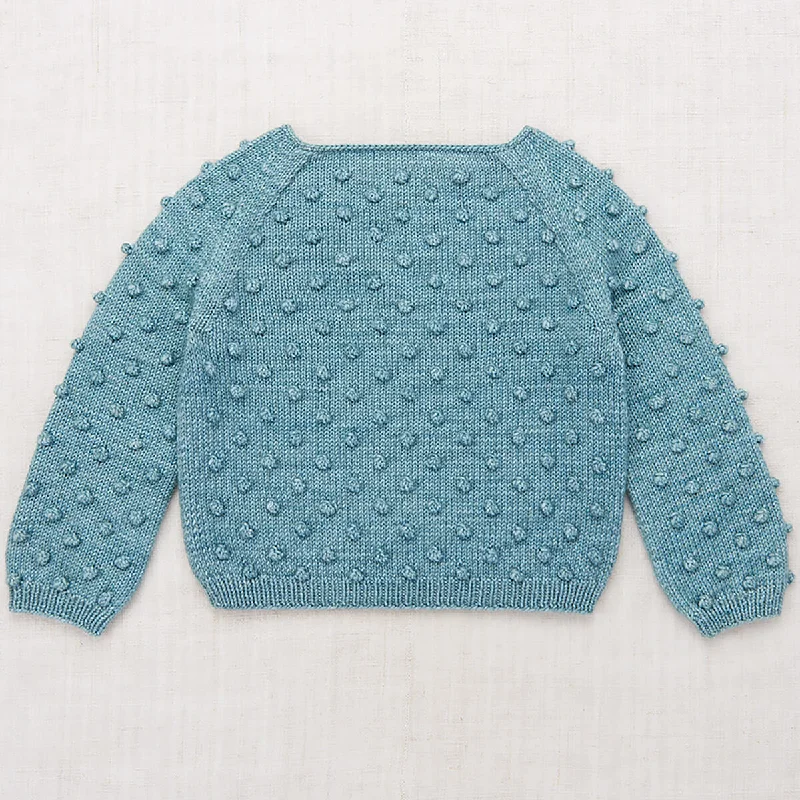 Cropped Women's Angora Blend Sweaters for a Trendy LookPopcorn Sweater in Yonder by Misha & Puff