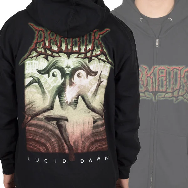 Women's crew - neck sweatshirt in a heather gray shade for a classic and versatile optionArkaik "Lucid Dawn" Zip Hoodie Women's crew - neck sweatshirt in a heather gray shade for a classic and versatile optionArkaik "Lucid Dawn" Zip Hoodie