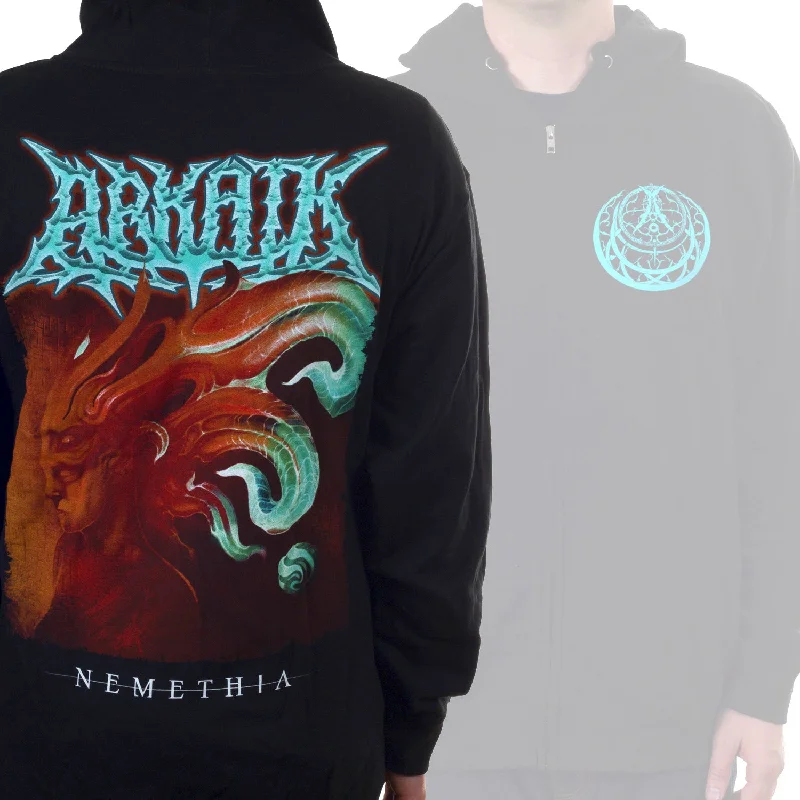Women's long - sleeve cropped sweatshirt with ribbed cuffs for a snug fitArkaik "Nemethia" Zip Hoodie
