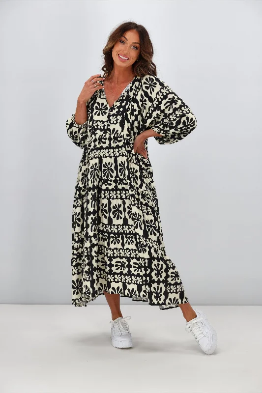 Backless Women Dress for a Sexy and Alluring Look at Evening EventsBoho Australia Barrett Dress Black Cream