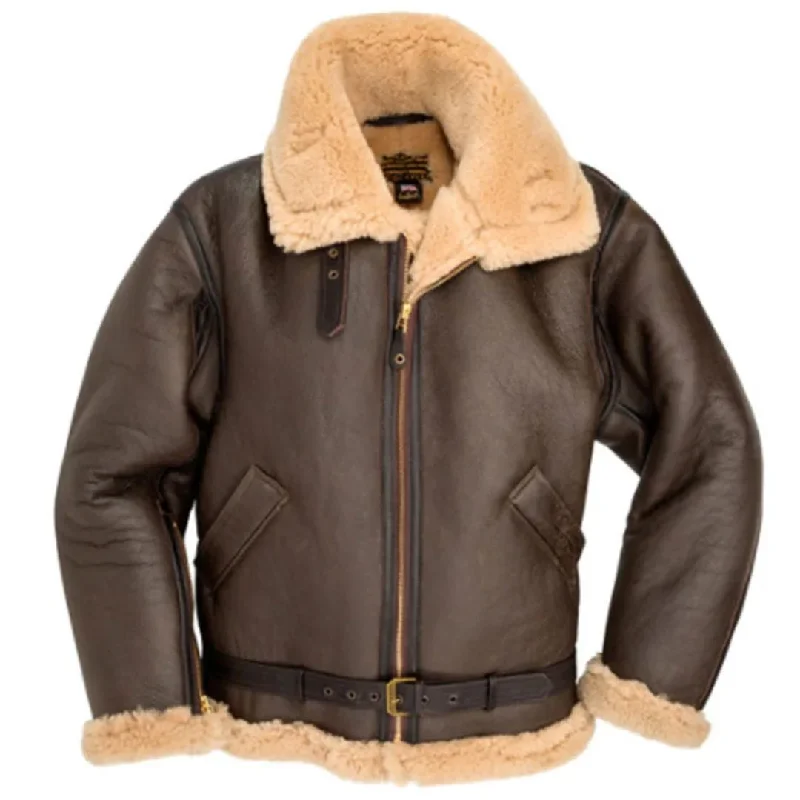 Women's moto jackets with a lace - up front for a unique and stylish touchCockpit USA Men's British R.A.F. Sheepskin Bomber Jacket