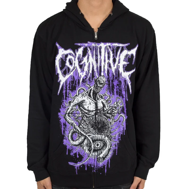 Women's tie - dye hoodie in bright colors for a retro and eye - catching styleCognitive "Purple Beast" Zip Hoodie Women's tie - dye hoodie in bright colors for a retro and eye - catching styleCognitive "Purple Beast" Zip Hoodie