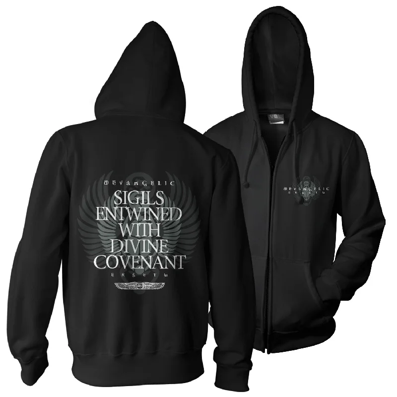Women's quarter - zip sweatshirt made of organic cotton for eco - conscious fashionDevangelic "Divine Covenant" Zip Hoodie Women's quarter - zip sweatshirt made of organic cotton for eco - conscious fashionDevangelic "Divine Covenant" Zip Hoodie