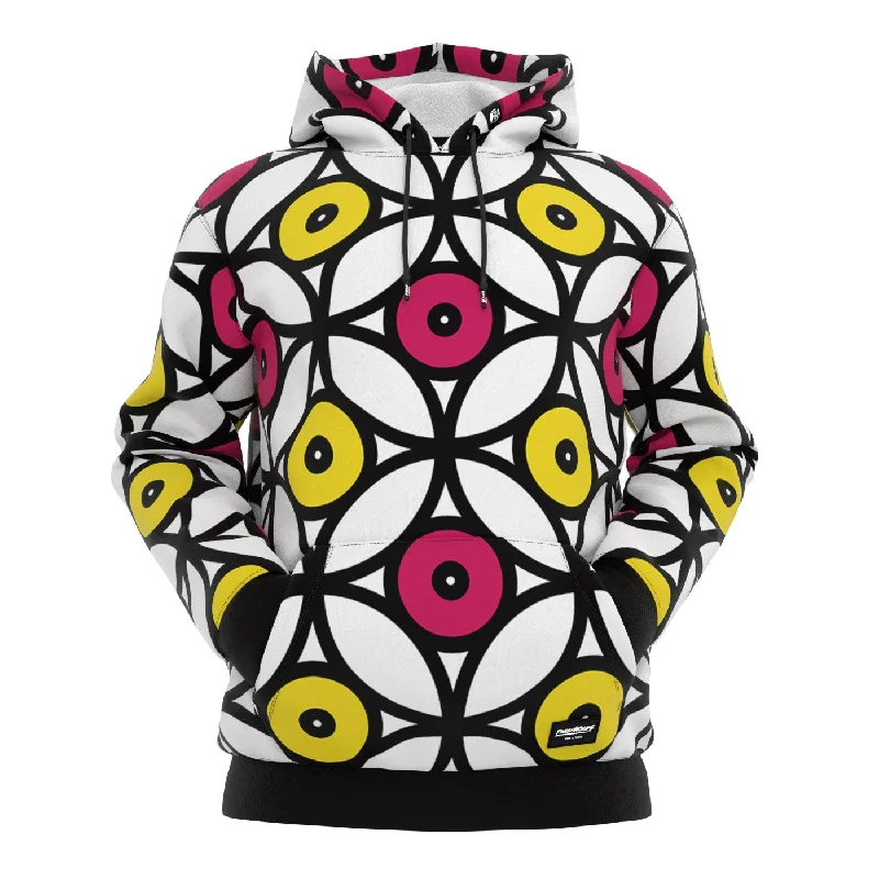 Women's hoodie with a glittery print for a glamorous and sparkly appearanceDisc Texture Hoodie Women's hoodie with a glittery print for a glamorous and sparkly appearanceDisc Texture Hoodie