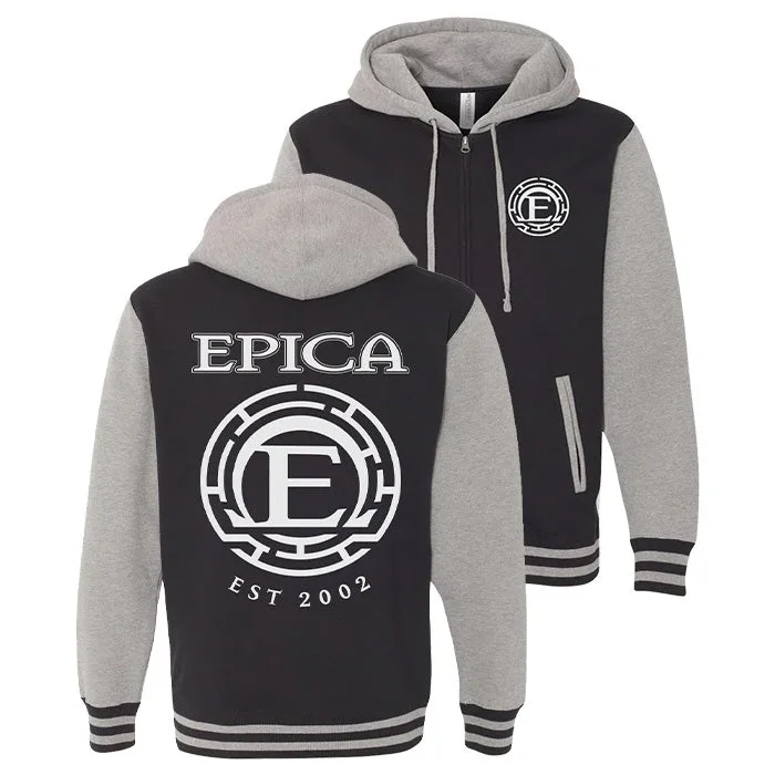 Women's zip - up sweatshirt in pastel blue for a soft and stylish outfitEpica "VARSITY HOODIE" Zip Hoodie Women's zip - up sweatshirt in pastel blue for a soft and stylish outfitEpica "VARSITY HOODIE" Zip Hoodie