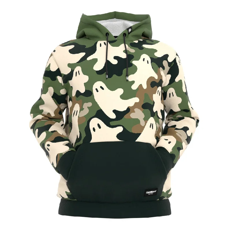 Women's long - sleeve cropped sweatshirt with ribbed cuffs for a snug fitGhost Hoodie Women's long - sleeve cropped sweatshirt with ribbed cuffs for a snug fitGhost Hoodie