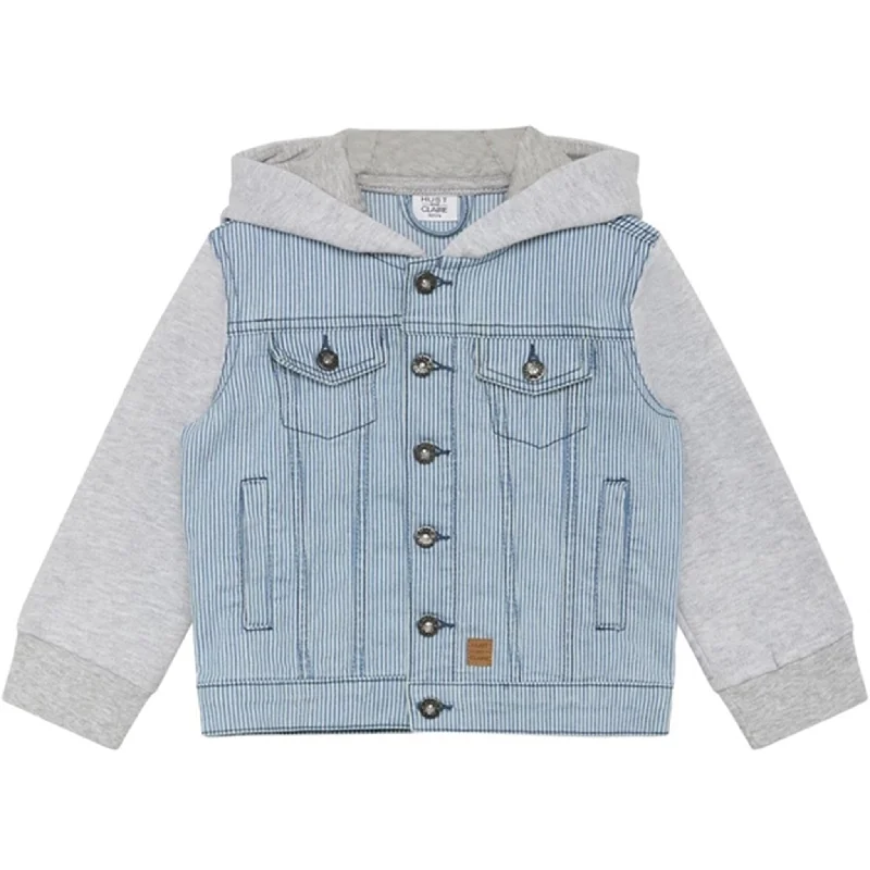 Women's trench coats with a removable belt for customizable stylingHust & Claire Mini Stripes Evans Jacket Women's trench coats with a removable belt for customizable stylingHust & Claire Mini Stripes Evans Jacket