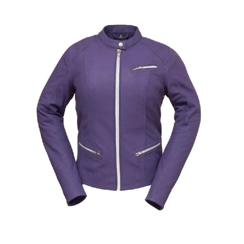 Women's faux fur - trimmed denim jackets for a trendy and cozy styleLadies Fashionista Jkt Purple Women's faux fur - trimmed denim jackets for a trendy and cozy styleLadies Fashionista Jkt Purple