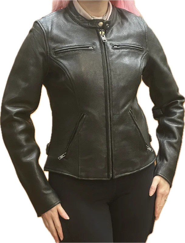 Women's bomber jackets with floral embroidery for a feminine and unique designLadies Gale Perforated Jacket Women's bomber jackets with floral embroidery for a feminine and unique designLadies Gale Perforated Jacket