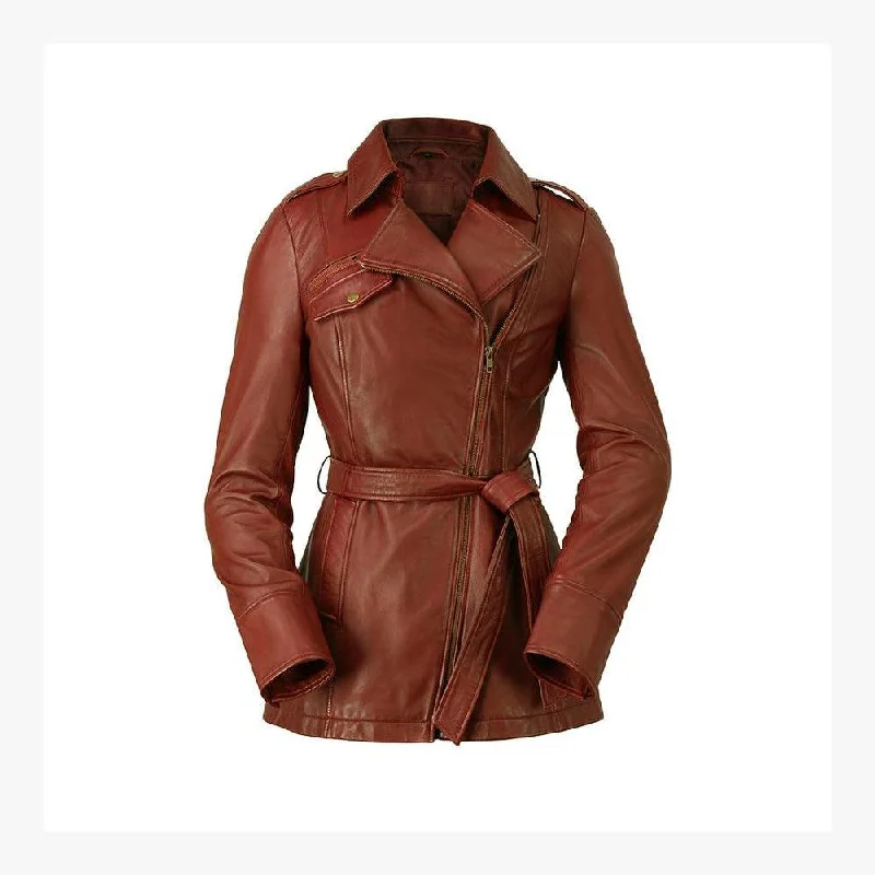 Women's bomber jackets with floral embroidery for a feminine and unique designLadies Traci Jacket Camel