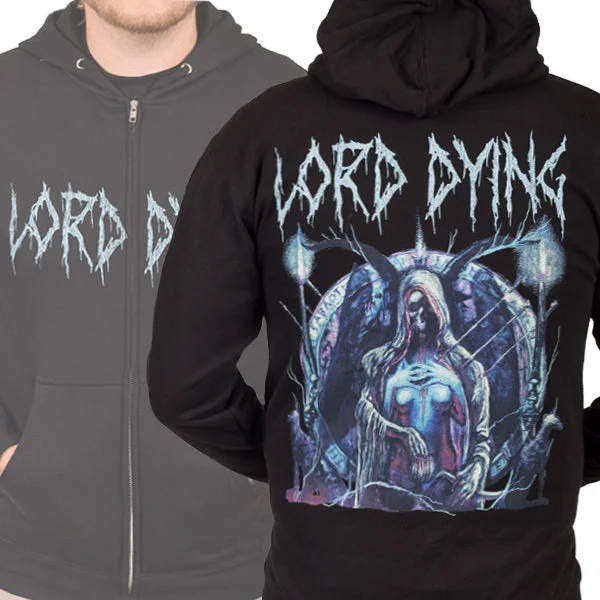 Women's zip - front sweatshirt with contrast stitching for a sporty aestheticLord Dying "Poisoned Altars" Zip Hoodie Women's zip - front sweatshirt with contrast stitching for a sporty aestheticLord Dying "Poisoned Altars" Zip Hoodie