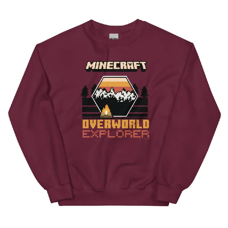 Women's hoodie with a detachable hood for customizable stylingMinecraft Overworld Explorer Crewneck Women's hoodie with a detachable hood for customizable stylingMinecraft Overworld Explorer Crewneck