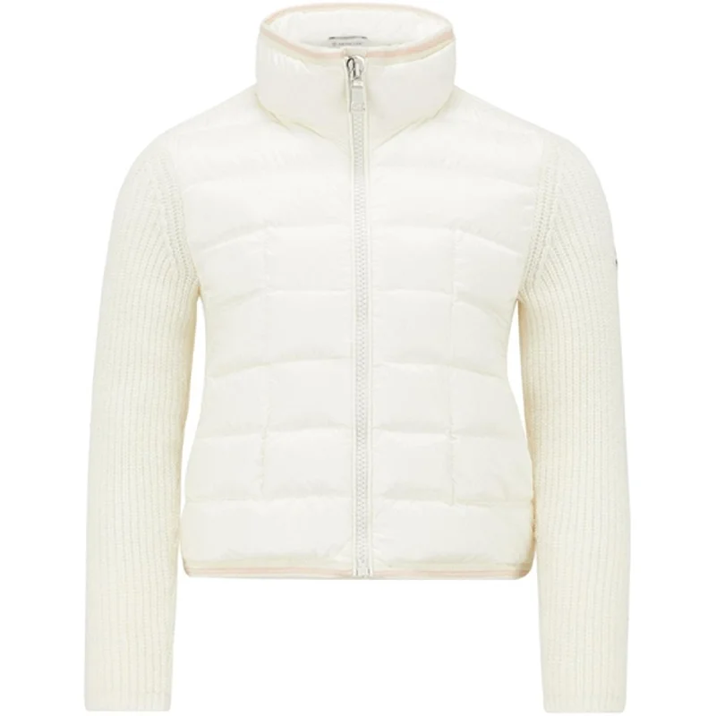 Women's bomber jackets with floral embroidery for a feminine and unique designMoncler Cardigan White Women's bomber jackets with floral embroidery for a feminine and unique designMoncler Cardigan White
