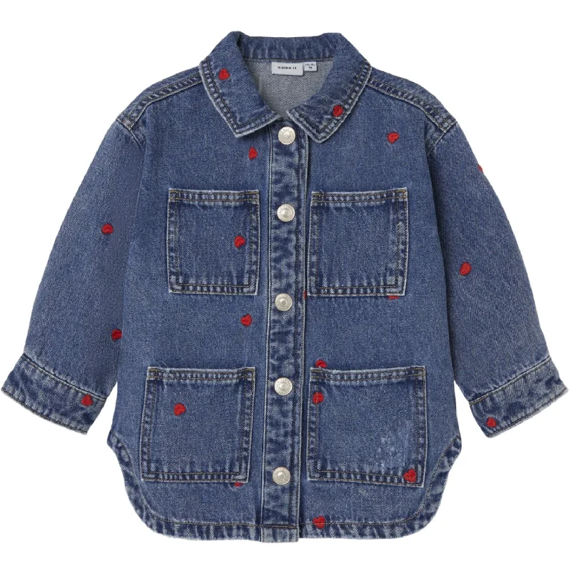 Women's pea coats in a plus - size fit for a flattering and warm winter coatName It Medium Blue Denim Kathy Denim Jacket
